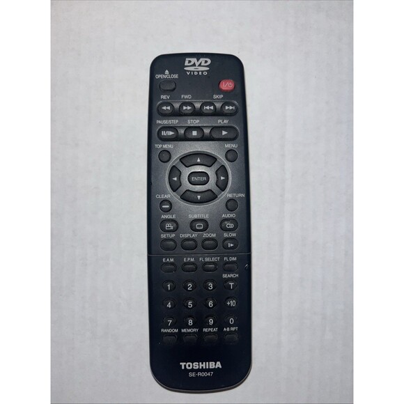 Toshiba DVD Remote Control SE-R0047 SD-K600 K610 K620 K510 K310 2900 2800 OEM - Picture 1 of 3